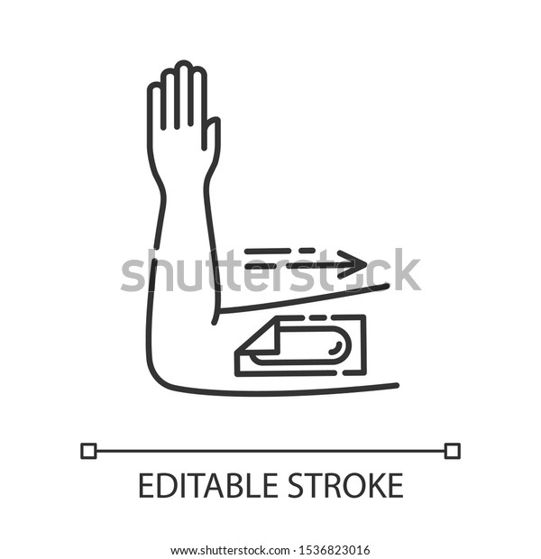 Arm Waxing Linear Icon Female Body Stock Vector Royalty Free