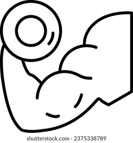 Arm Workout vector icon. Can be used for printing, mobile and web applications.