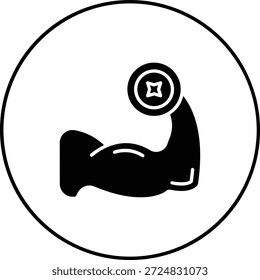 ícone de vetor Treino de Braço. Pode ser usado para impressão, aplicativos móveis e da Web.