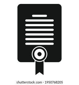Arm wrestling diploma icon. Simple illustration of Arm wrestling diploma vector icon for web design isolated on white background