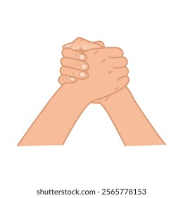 arm wrestling element on white