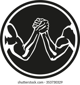 Arm wrestling emblem