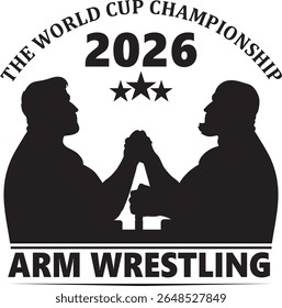 arm wrestling emblem competition logo vector illustration