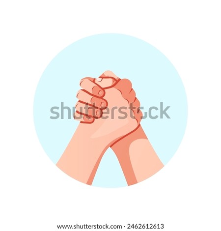Arm wrestling fighting vector isolated on white background