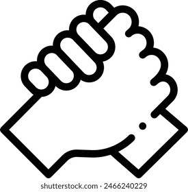 arm wrestling icon. Thin Linear Style Design Isolated On White Background