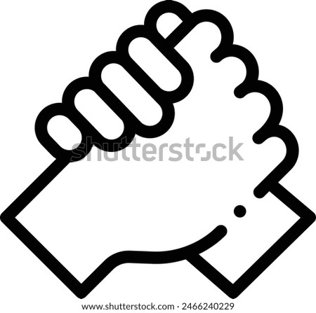 arm wrestling icon. Thin Linear Style Design Isolated On White Background