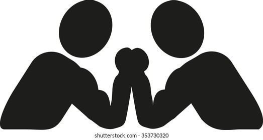 Arm wrestling pictogram