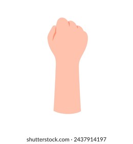 Arm_Lightly make a fist. Vector illustration that is easy to edit.