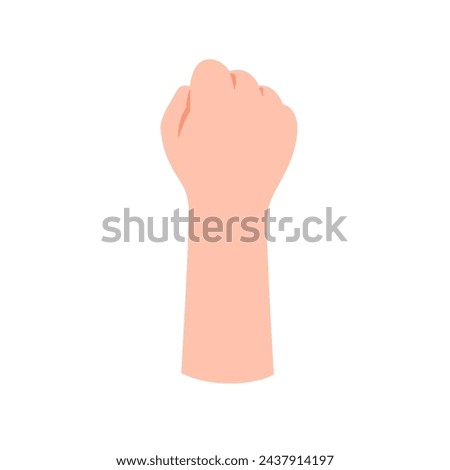 Arm_Lightly make a fist. Vector illustration that is easy to edit.