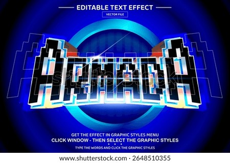 Armada 3D editable text effect template