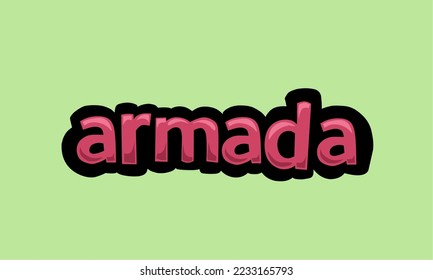 ARMADA writing vector design on a green background very simple and very cool