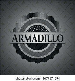Insignia negra de Armadillo. Ilustración vectorial. Detallado.