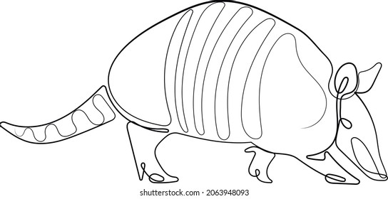 Armadillo, Cingulata, Pangolin logo icon design in vector illustration. Armadillo Logo line art. Best for background, tatto, logo identity.