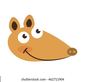 armadillo cute character icon vector illustration design