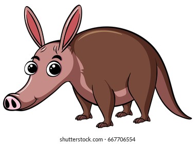 Armadillo con linda ilustración facial
