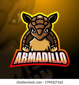 Armadillo esport mascot logo design