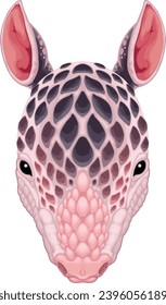 Armadillo frontal view, Vektorgrafik einzeln
