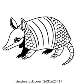 Armadillo hand drawn vintage vector illustration