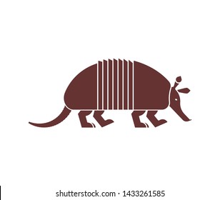 Armadillo icon. Animal Nine-hip Armadillo vector illustration.  