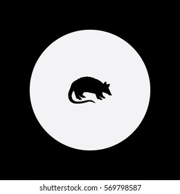 Armadillo icon silhouette vector illustration

