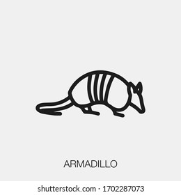 símbolo de símbolo vector icono armadillo