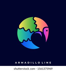 Armadillo Illustration Vector Design Template. Suitable for Creative Industry, Multimedia, entertainment, Educations, Shop, and any related business