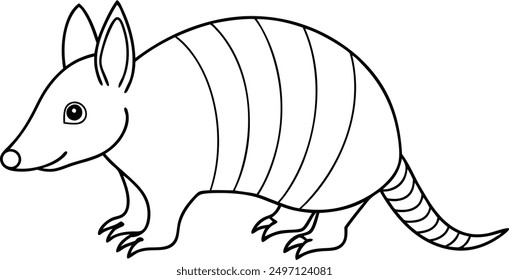 Armadillo line art vector file