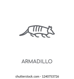 Armadillo linear icon. Modern outline Armadillo logo concept on white background from animals collection. Suitable for use on web apps, mobile apps and print media.