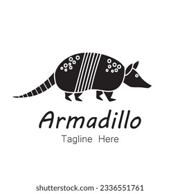 armadillo logo design icon flat vector modern illustration