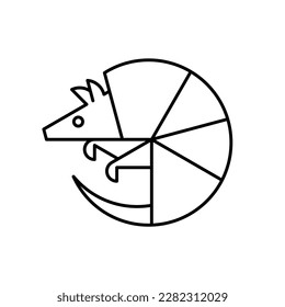 Armadillo Logo. Icon design. Template elements