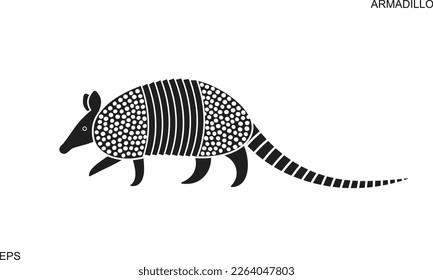 Armadillo logo. Isolated armadillo on white background