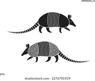 Logo del Armadillo. Armadillo aislado sobre fondo blanco