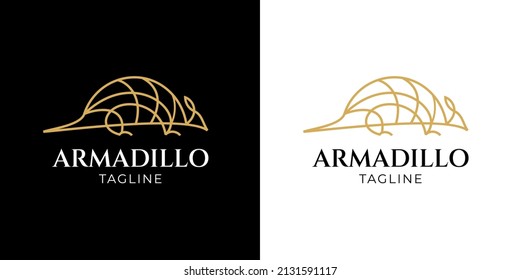 Logotipo de armadillo Estilo monolítico sencillo