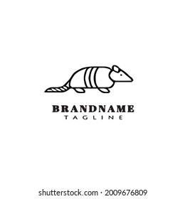 armadillo logo template icon modern symbol vector illustration