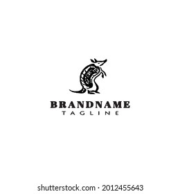 armadillo logo template icon modern design vector flat