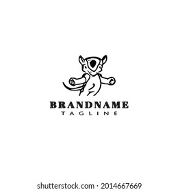 armadillo logo template icon modern symbol vector illustration