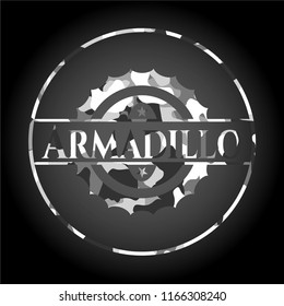 Armadillo on grey camouflage pattern
