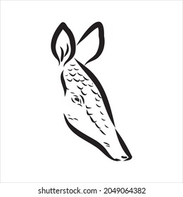 Armadillo parrot polygonal lines illustration. Abstract vector armadillo on the white background