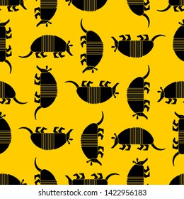 Armadillo pattern seamless. Animal Nine-hip Armadillo background