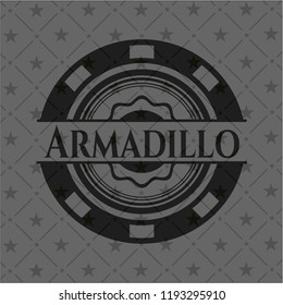 Armadillo realistic dark emblem