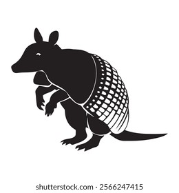 Armadillo silhouette 2, Animal Silhouette Art Armadillo for Creative Designs