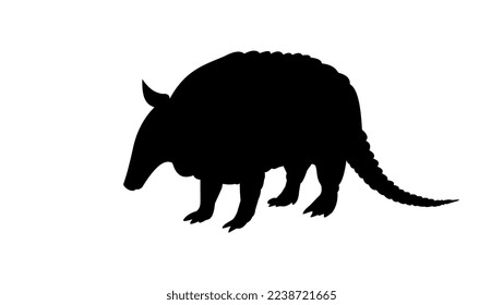 armadillo silhouette high quality vector