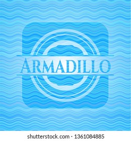 Armadillo Sky Blue Water Wave Badge.