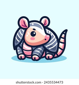 Armadillo-Cute-Mascot-Logo-Illustration-Chibi-Kawaii is awesome logo, mascot or illustration for your product, company or bussiness