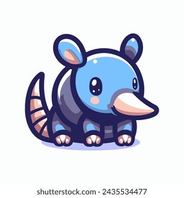 Armadillo-Cute-Mascot-Logo-Illustration-Chibi-Kawaii is awesome logo, mascot or illustration for your product, company or bussiness