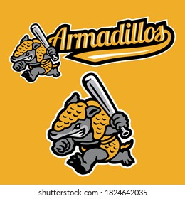 Armadillos Mascot for Baseball Team 