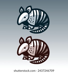 Armadillos mascot logo vector illustration