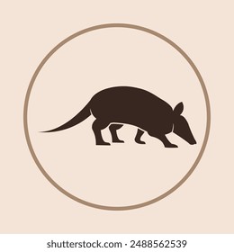 Armadillos trendy icon cheerful abstract vector illustration colorful artwork design