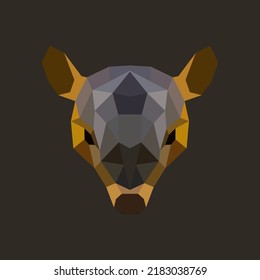 The Armadilo Polygon Illustration vector