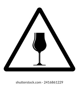Armagnac Glass Symbol Sign,Vector Illustration, Isolate On White Background Label. EPS10
